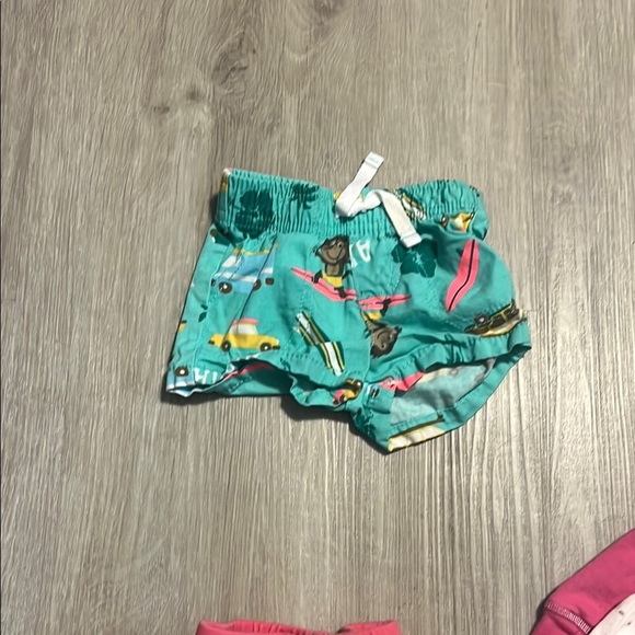 4 for $20 Teal Kids' Swim Shorts with Fun Print - Picture 1 of 1
